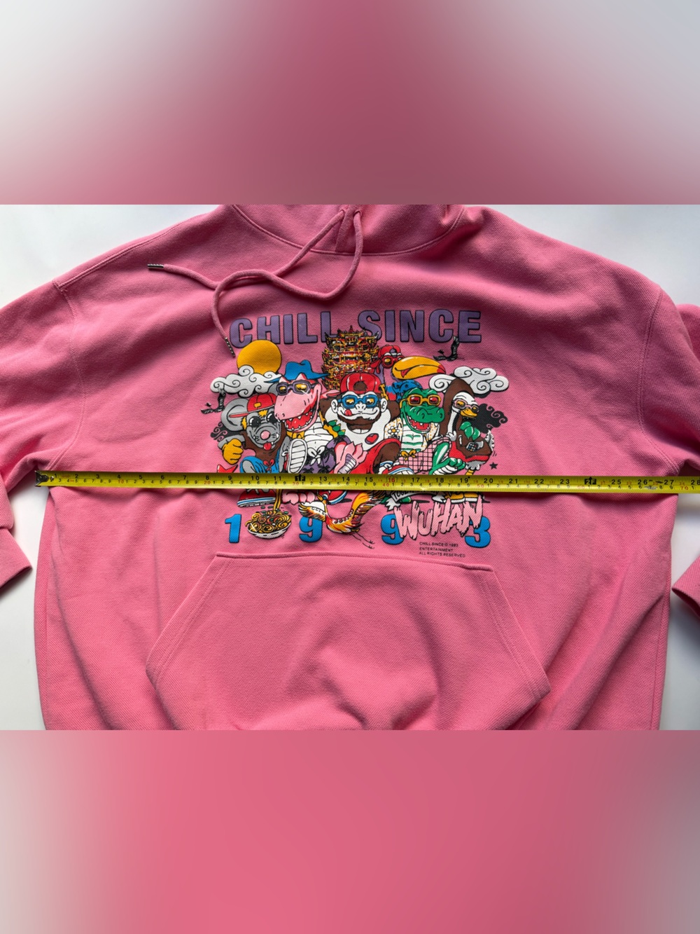 Speed Cute Year  Collection Chill Since 1993 Pink Graphic Hoodie Oversized wuhan